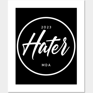 Hater Typography Pop Art Retro Vintage Art Design Posters and Art